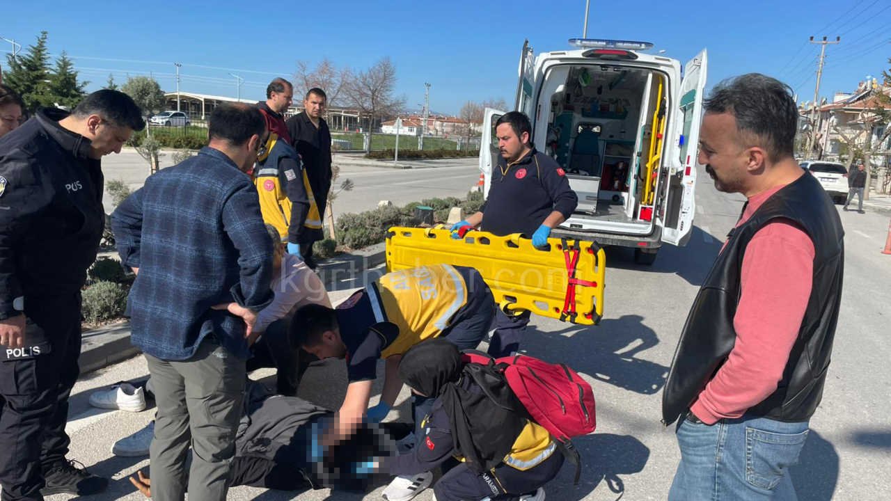 Otomobille Carpisan Motosiklet Karsi Seride Suruklendi 1 Yarali1