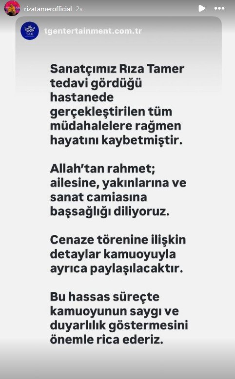 Popstar Riza Tamer Hayatini Kaybetti Muzik Dunyasi Yasta (3)