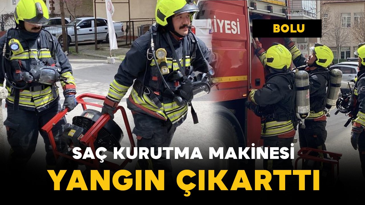 Prizde unutulan saç kurutma makinesi apartmanı yakıyordu