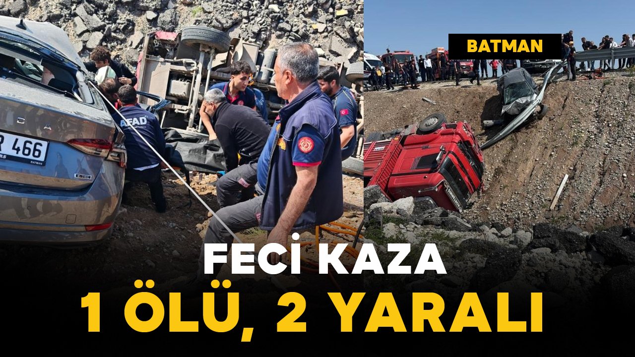Batman-Diyarbakır karayolunda kaza: 1 ölü, 2 yaralı