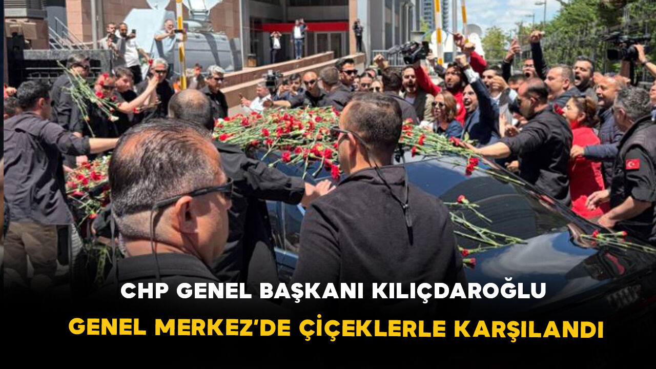 Chp Genel Baskani Kilicdaroglu Genel Merkezde Ciceklerle Karsilandi (1)