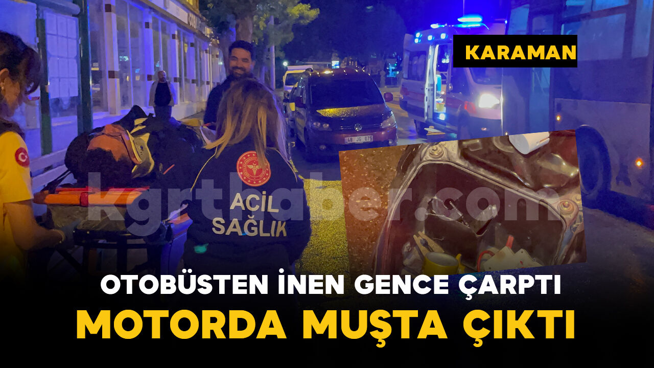 Elektrikli bisikletin çarptığı yaya yaralandı; sürücünün aracından muşta çıktı
