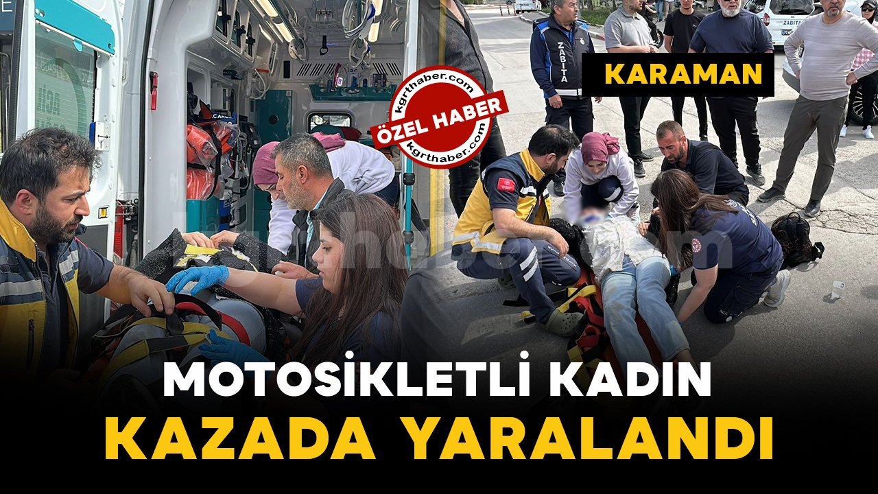 Karaman'da ciple motosiklet çarpıştı: 1 yaralı