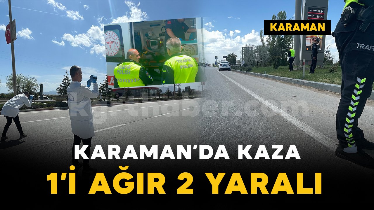 Karaman'da elektrikli bisiklet devrildi: 1'i ağır 2 yaralı