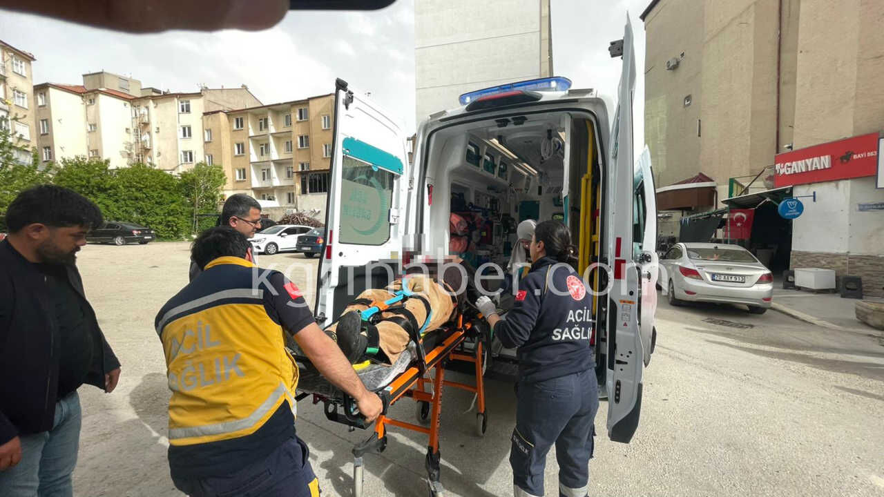 Karamanda Elektrikli Bisikletin Altinda Kalan Yasli Adam Yaralandi11