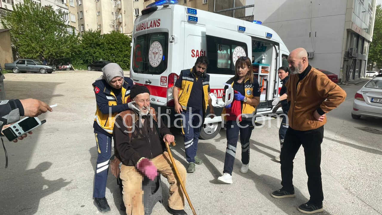 Karamanda Elektrikli Bisikletin Altinda Kalan Yasli Adam Yaralandi6