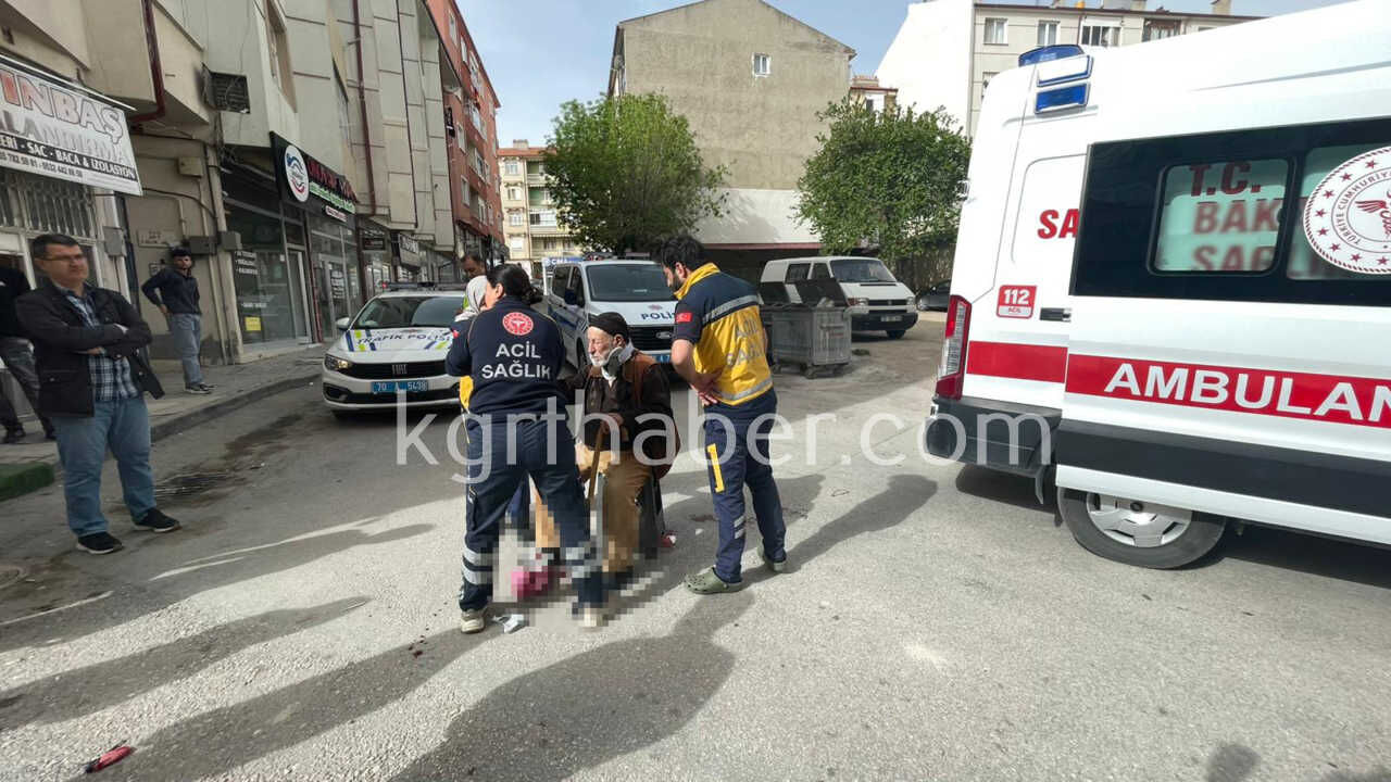 Karamanda Elektrikli Bisikletin Altinda Kalan Yasli Adam Yaralandi7
