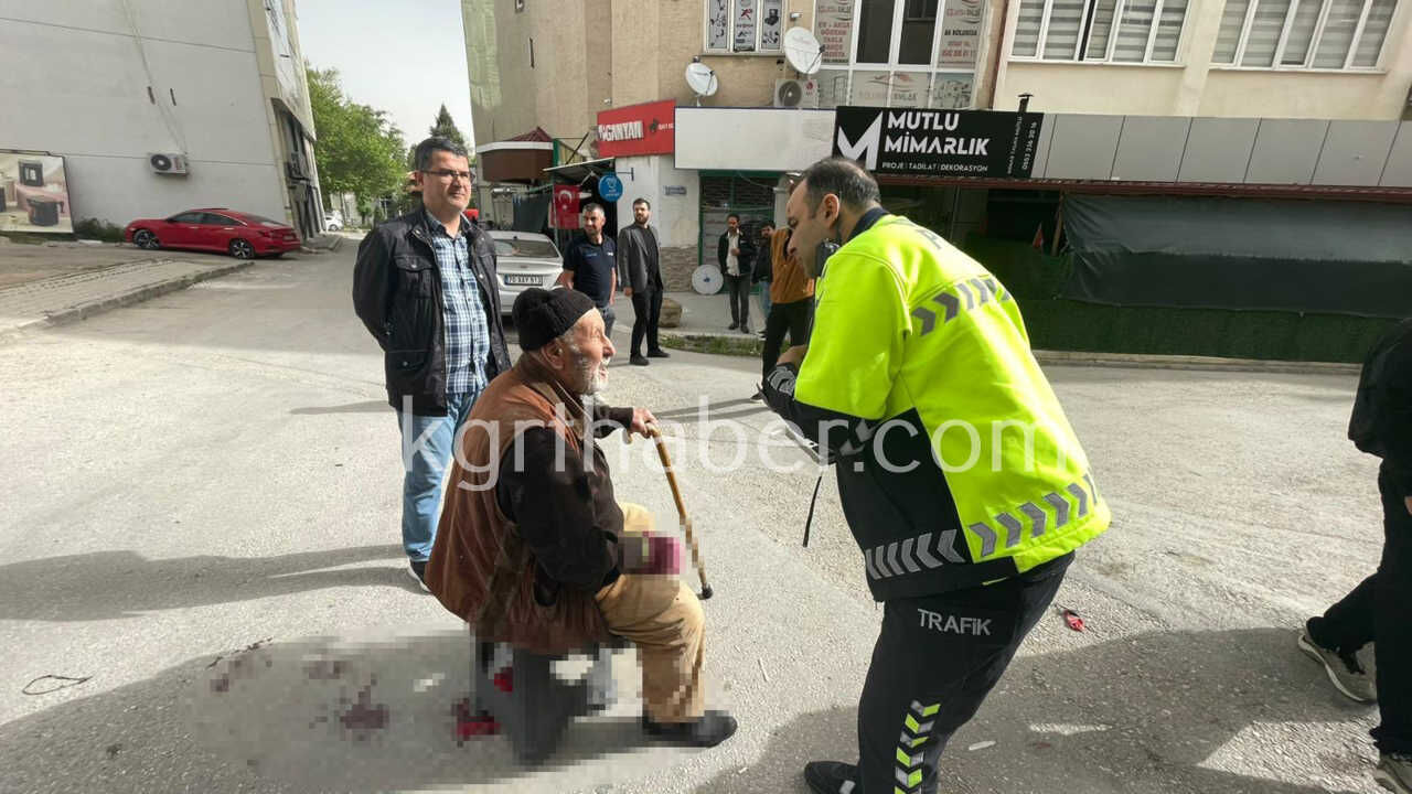 Karamanda Elektrikli Bisikletin Altinda Kalan Yasli Adam Yaralandi8