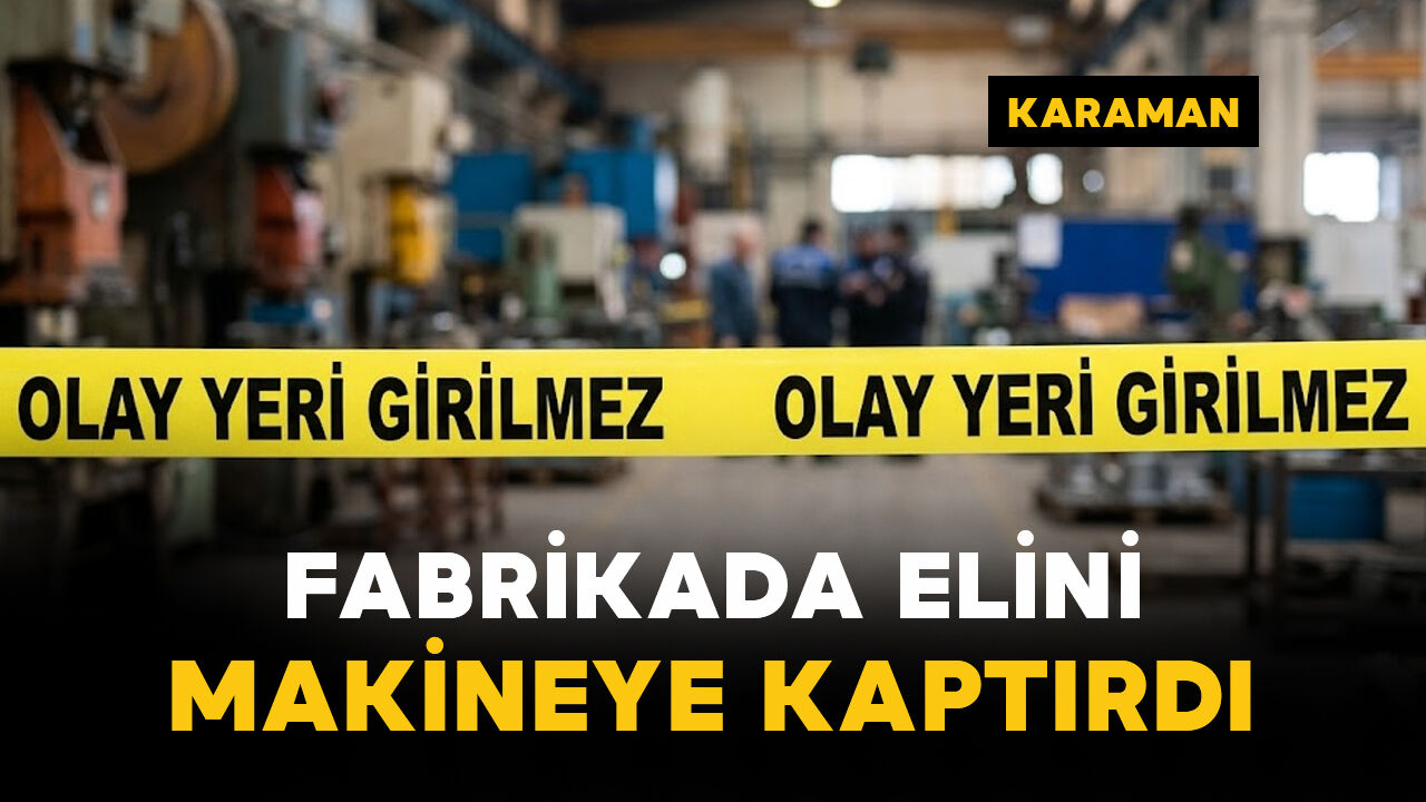 Karaman’da fabrikada iş kazası: 1 yaralı