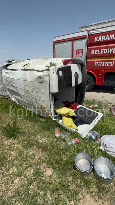 Karamanda Feci Kazada Aracta Sikistilar 4 Yarali4