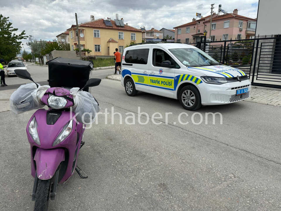 Karamanda Feci Kazada Otomobil Ile Motosiklet Carpisti 1 Yarali3