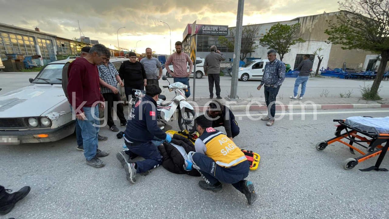 Karamanda Otomobil Ile Motosiklet Carpisti 1 Yarali6