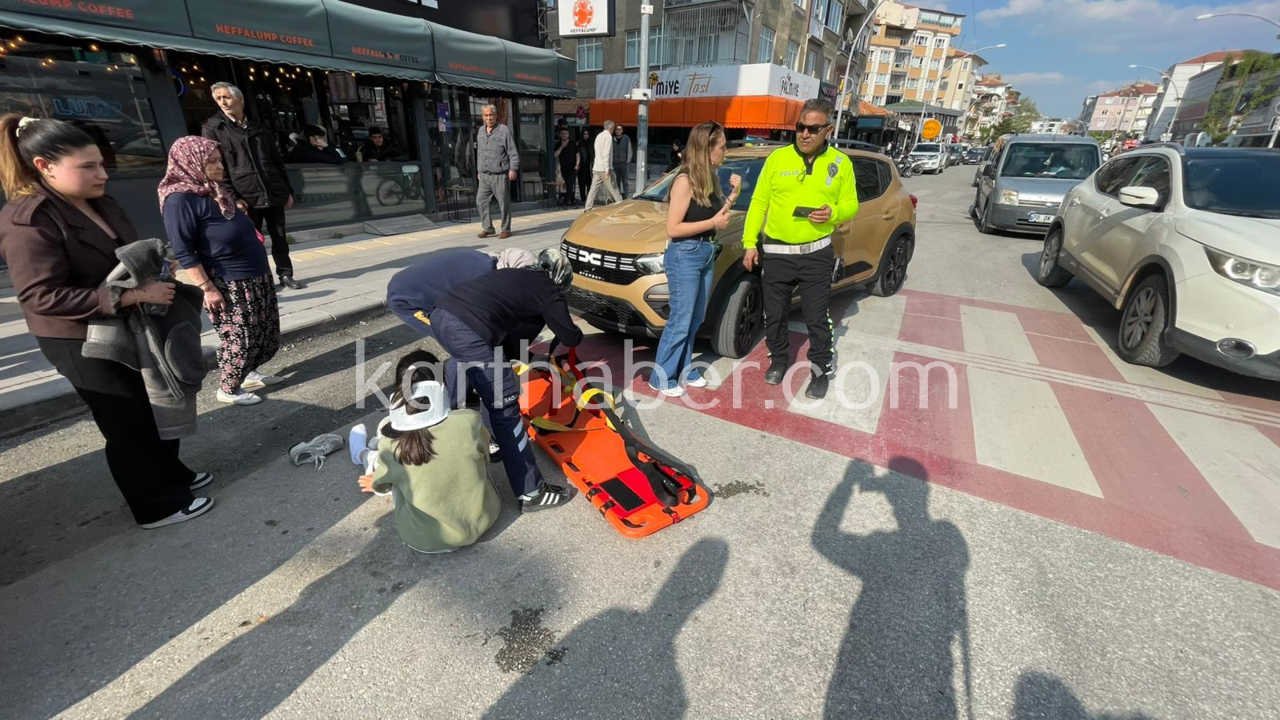 Karamanda Suv Aracla Carpisan Motosikletli Kadin Yaralandi6