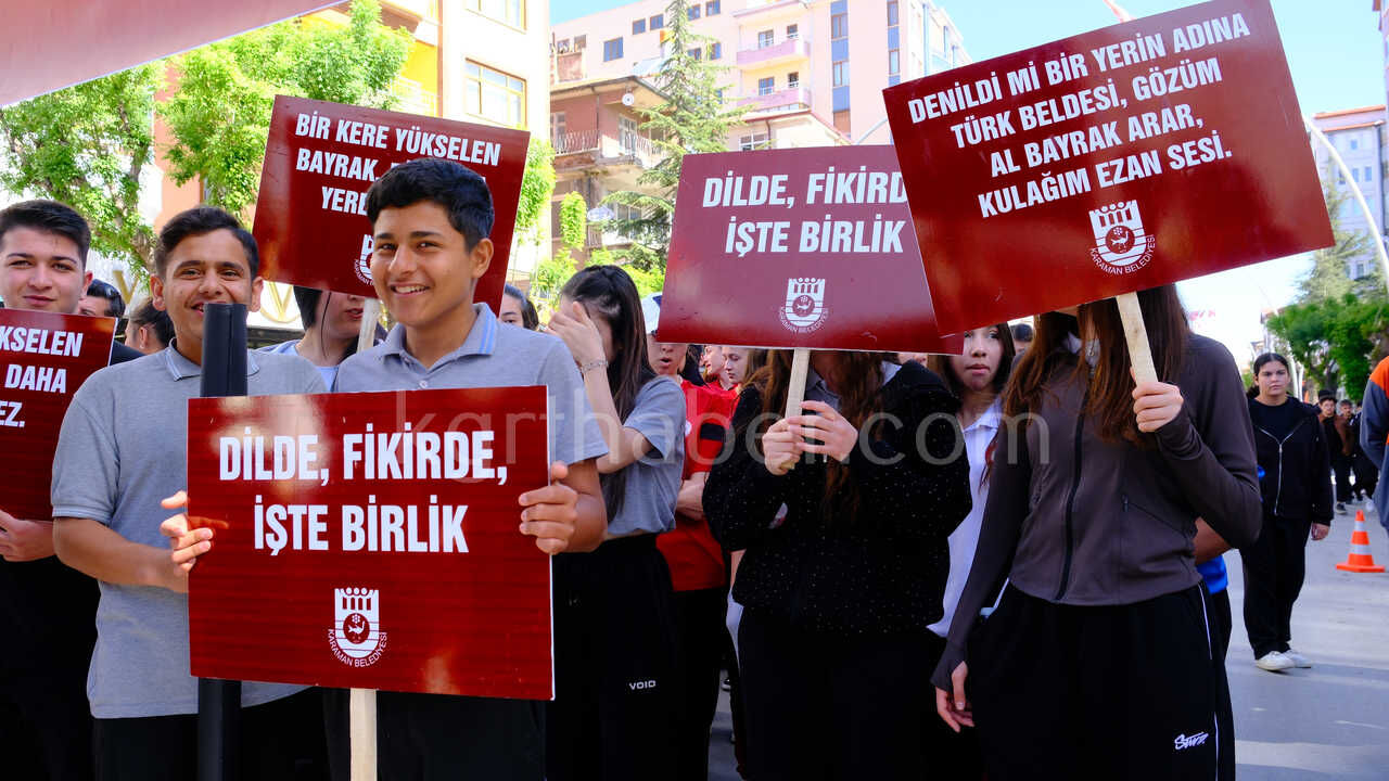 Karamanda Turk Dil Bayrami Coskusu Turk Dili Yuruyusu Gerceklestirildi14