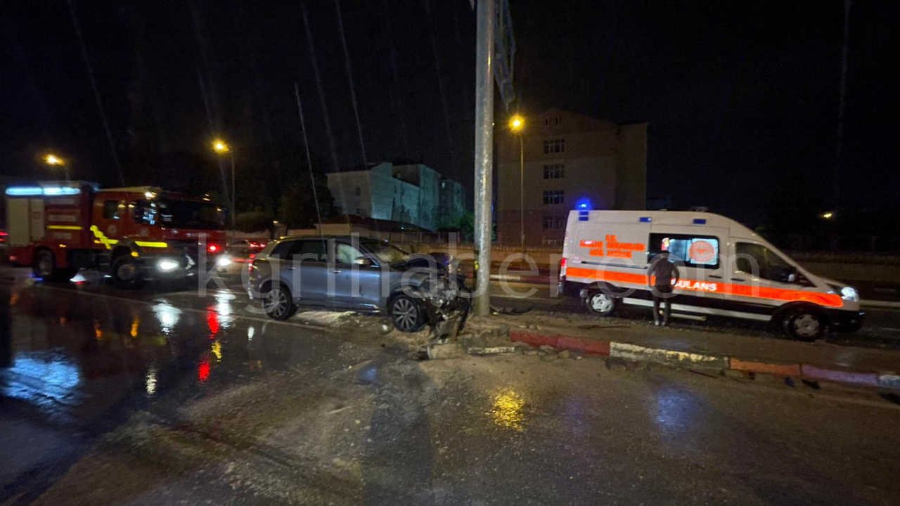 Kontrolden Cikan Cip Trafik Levhasinin Diregine Carpti 1 Yarali7