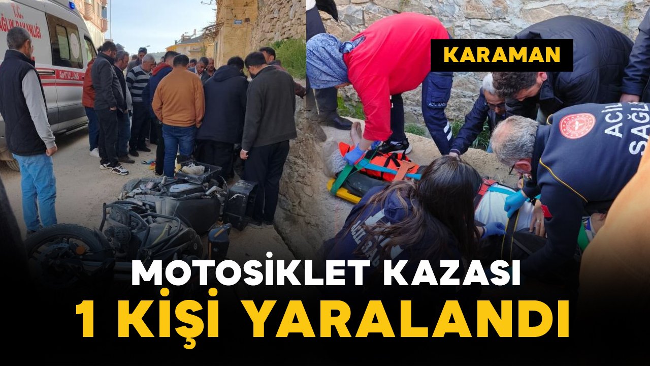 Kontrolden çıkan motosiklet devrildi: 1 yaralı