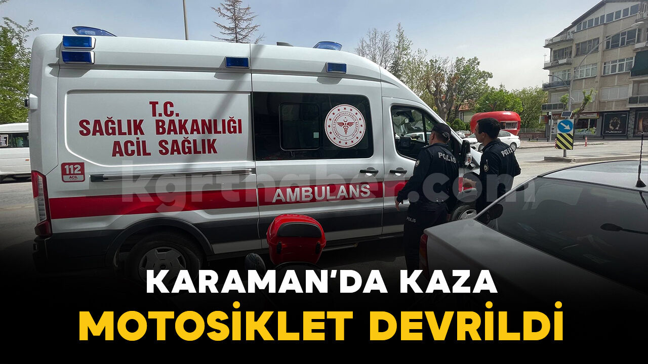 Kontrolden çıkan motosiklet devrildi