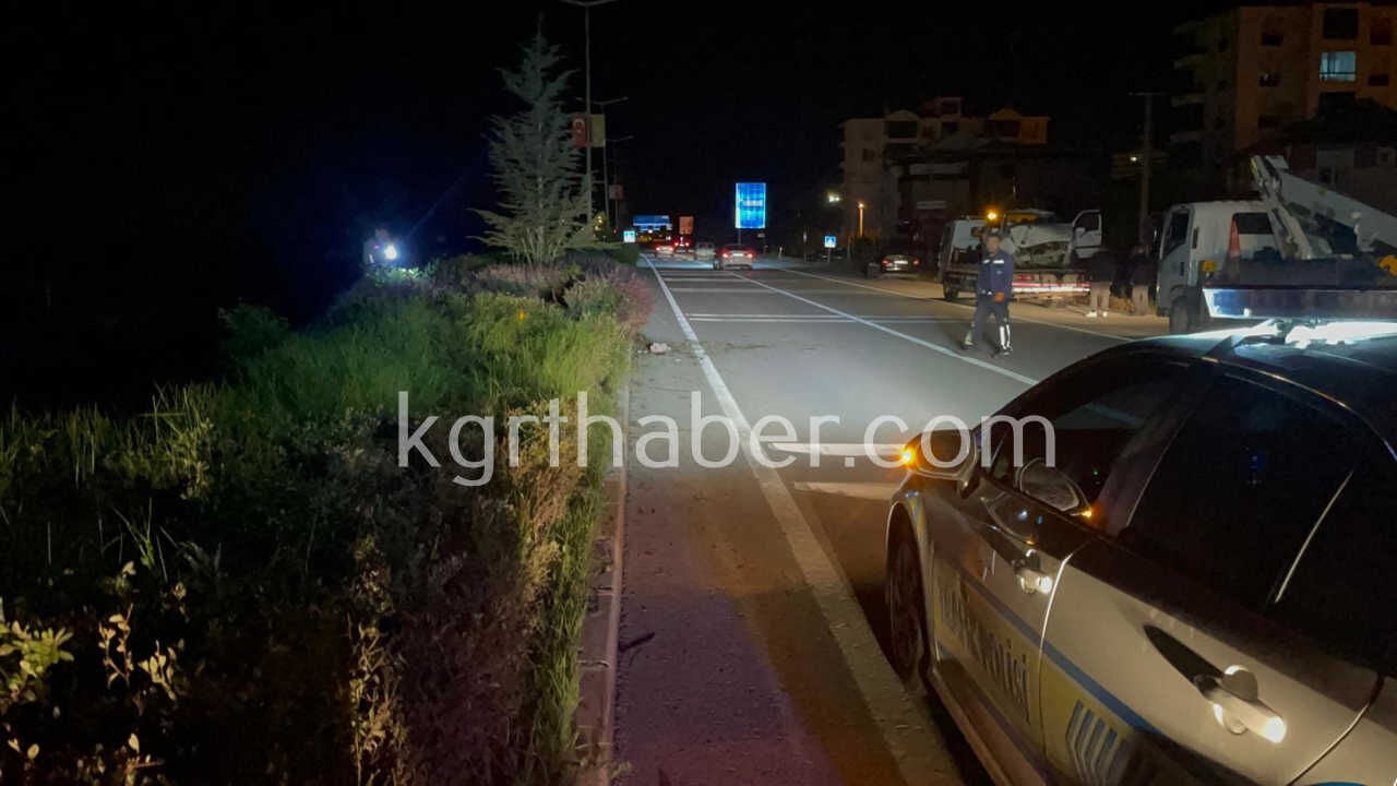 Kontrolden Cikan Otomobil Aydinlatma Diregini Devirdi 1 Yarali6