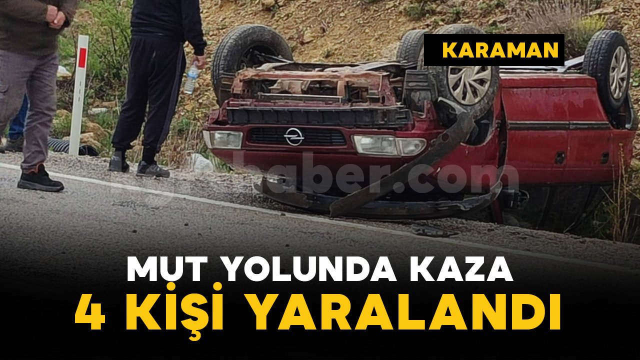 Kontrolden çıkan otomobil şarampole takla attı: 4 yaralı
