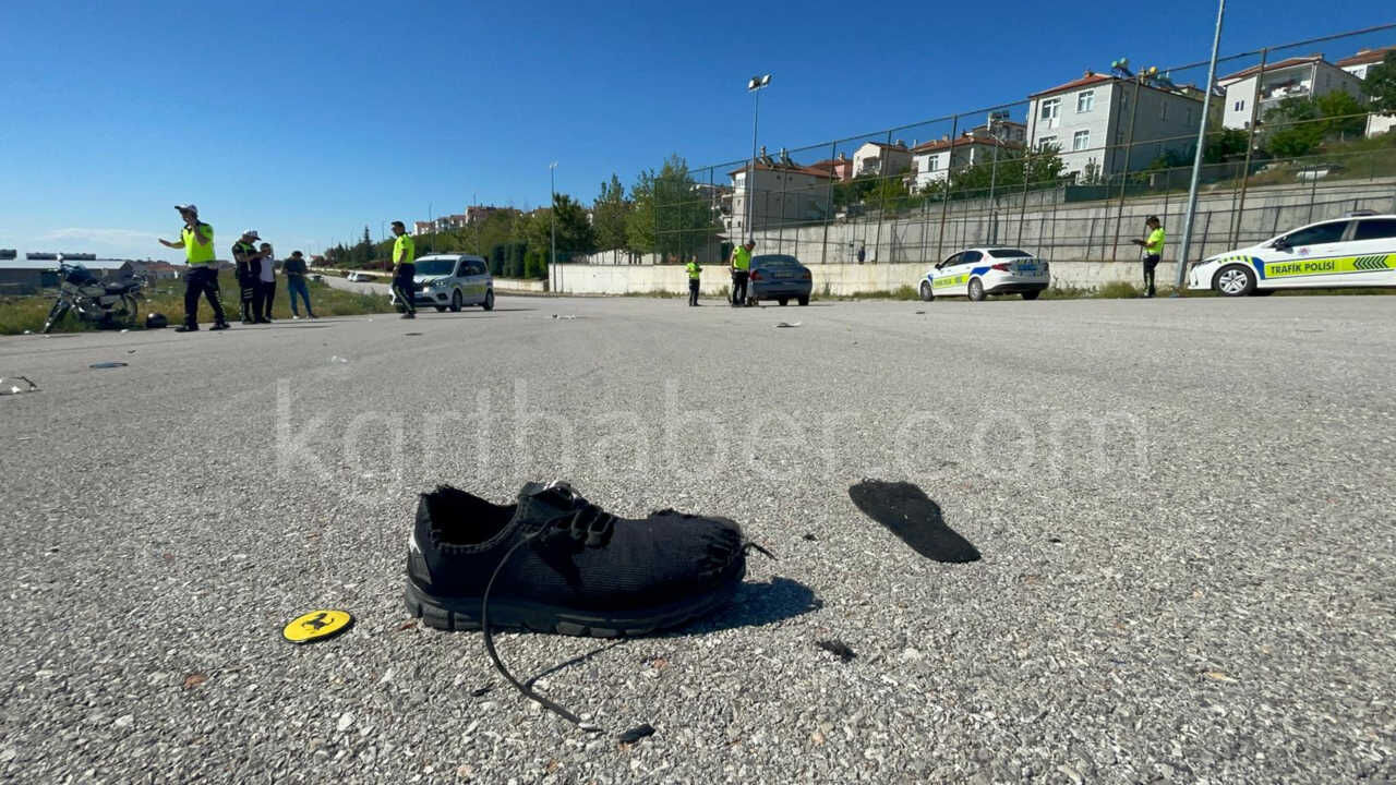 Otomobille Carpisan Motosiklet Surucusu Agir Yaralandi2