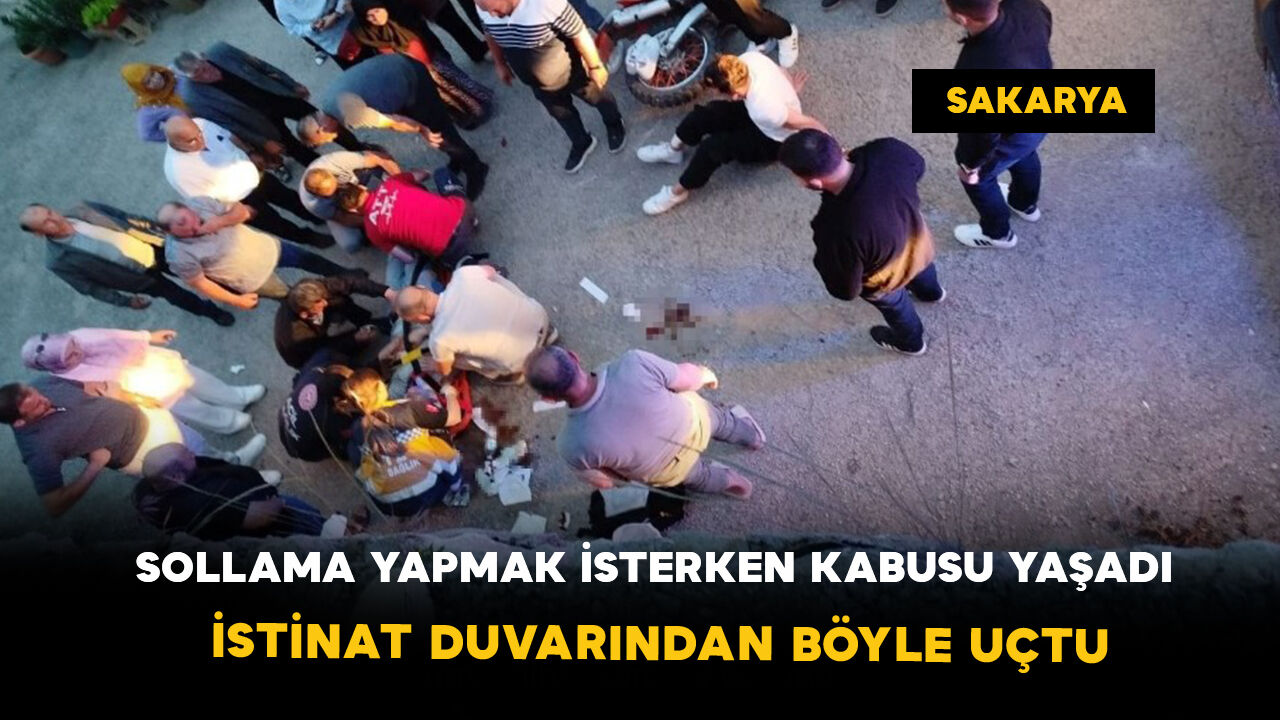 Sollama Yapmak İsterken Kabusu Yaşadı: İstinat Duvarından Böyle Uçtu