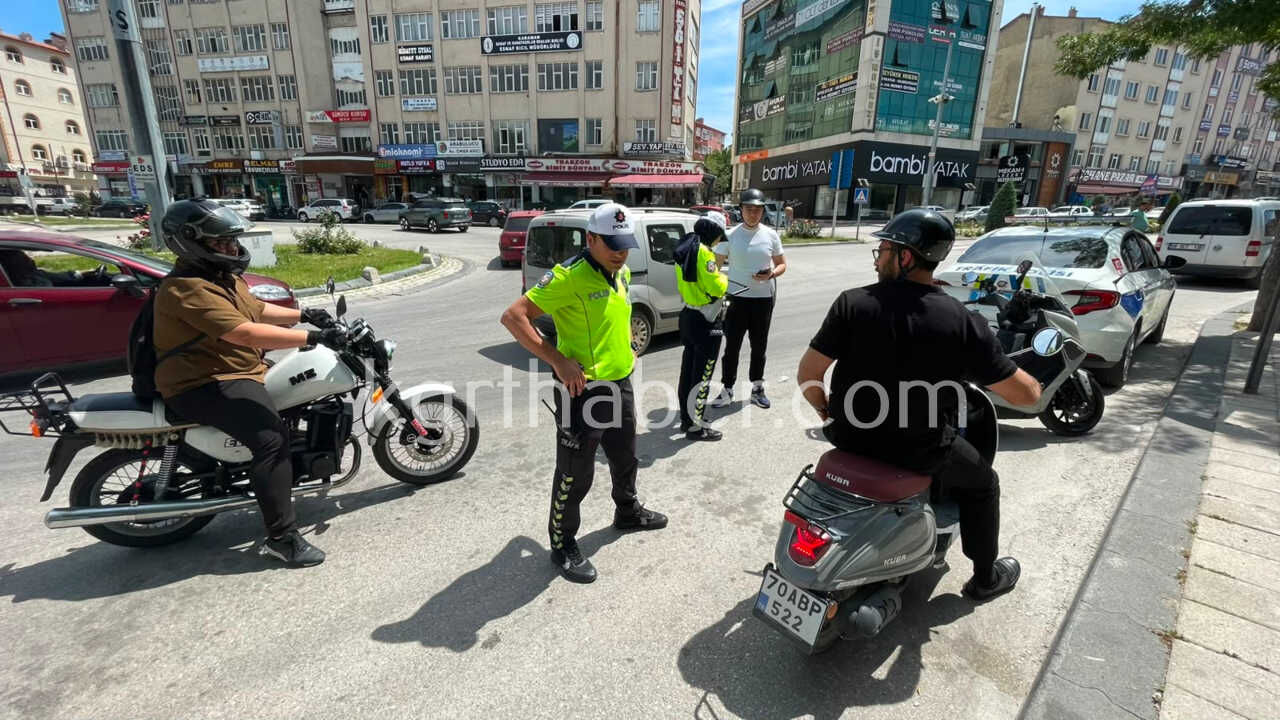 Karamanda Havalarin Isinmasiyla Artan Motosikletlere Siki Denetim1
