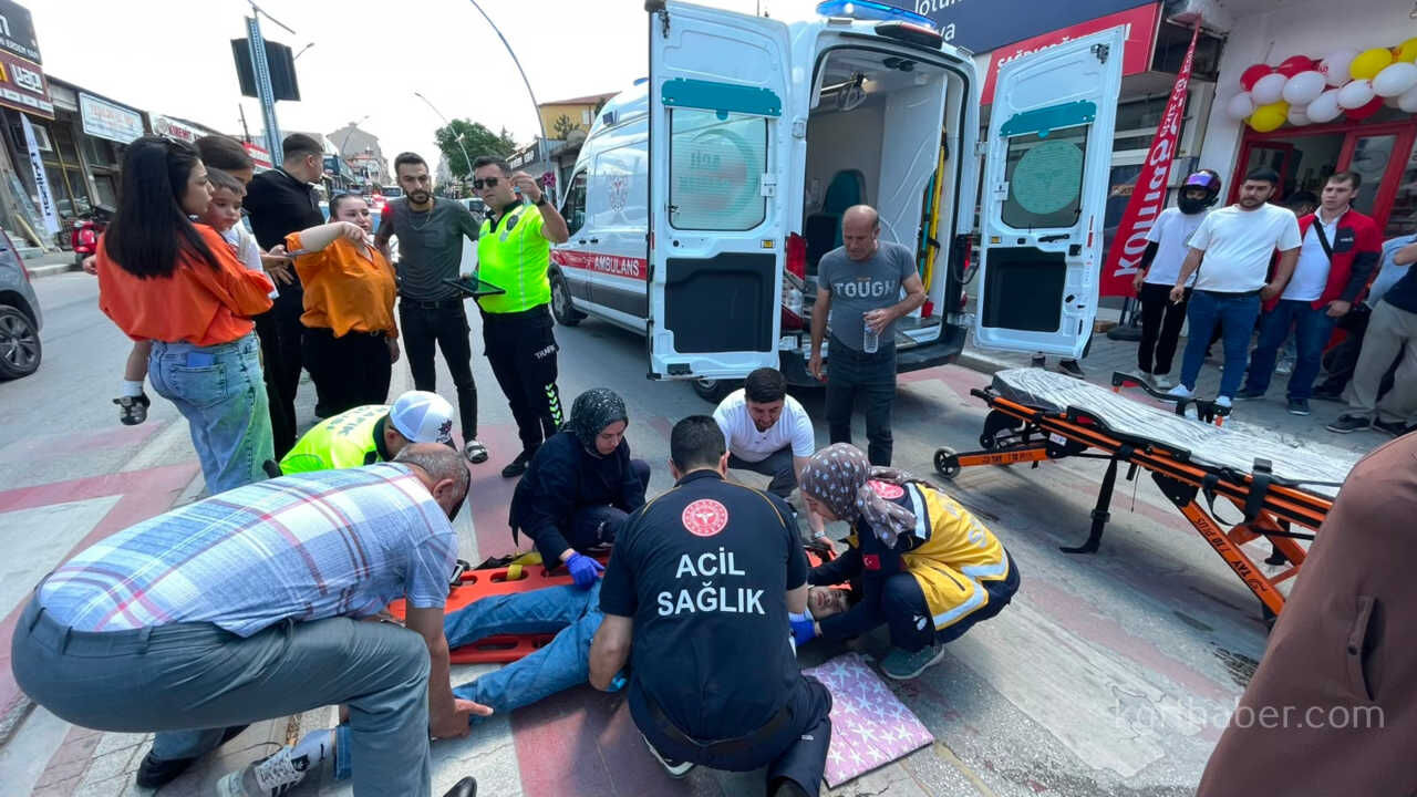 Karamanda Kaza Genc Motosikletli Yaralandi0