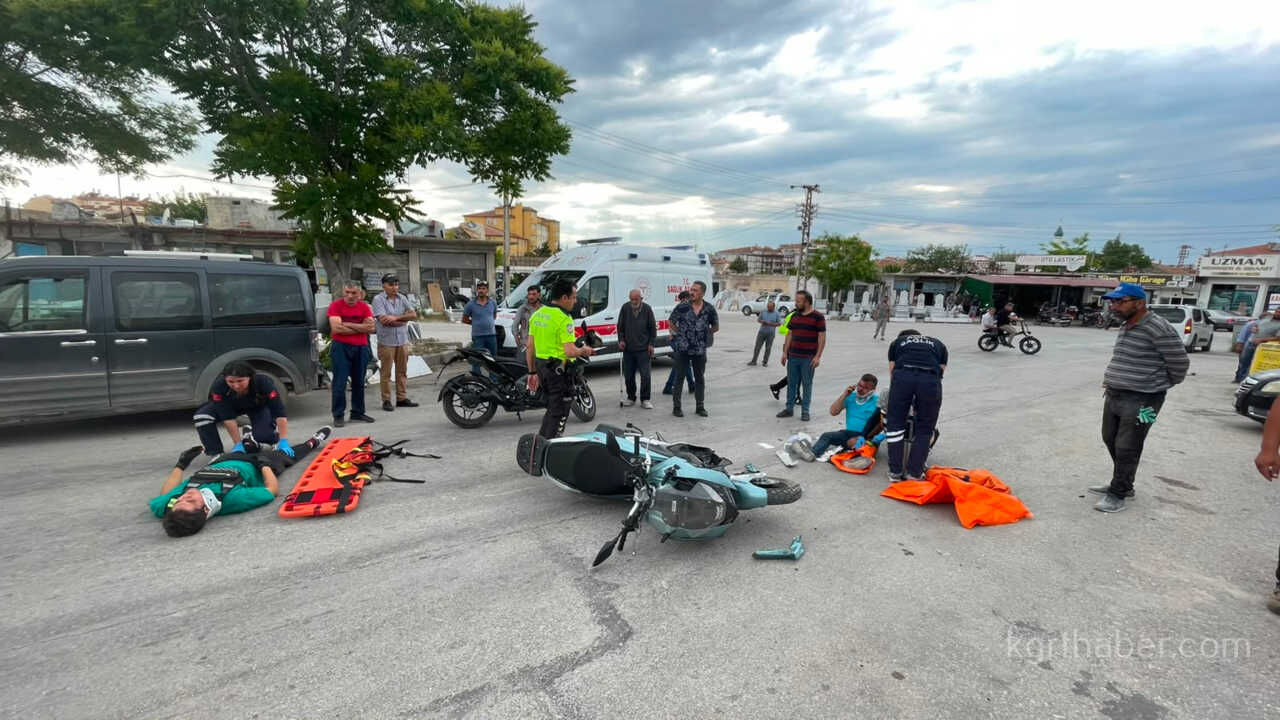Karamanda Motosikletler Carpisti 2 Yarali1