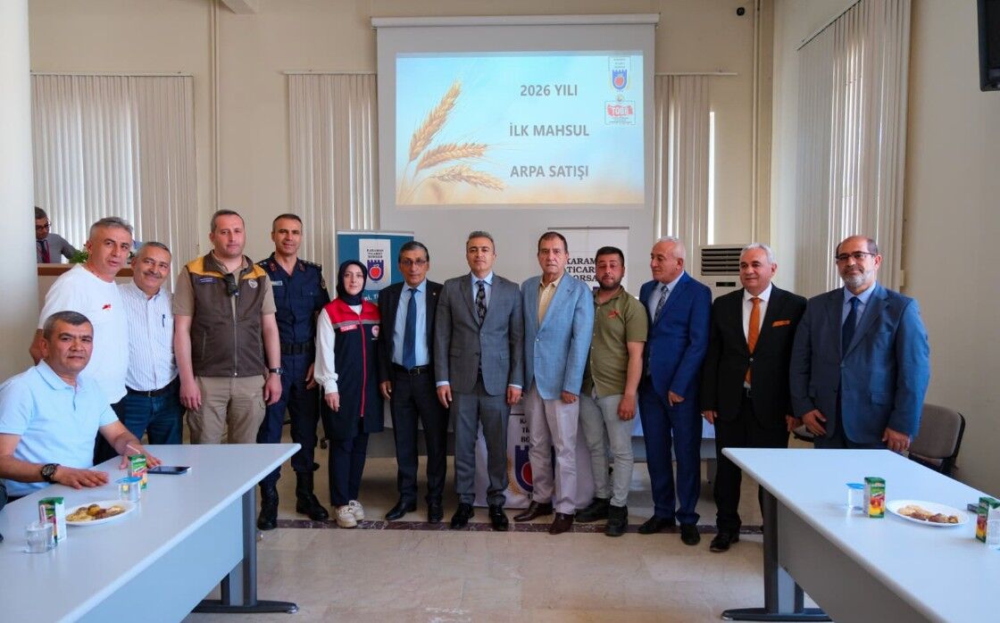 Karamanda Yilin Ilk Mahsul Arpasi Acik Artirmayla Satildi (1)