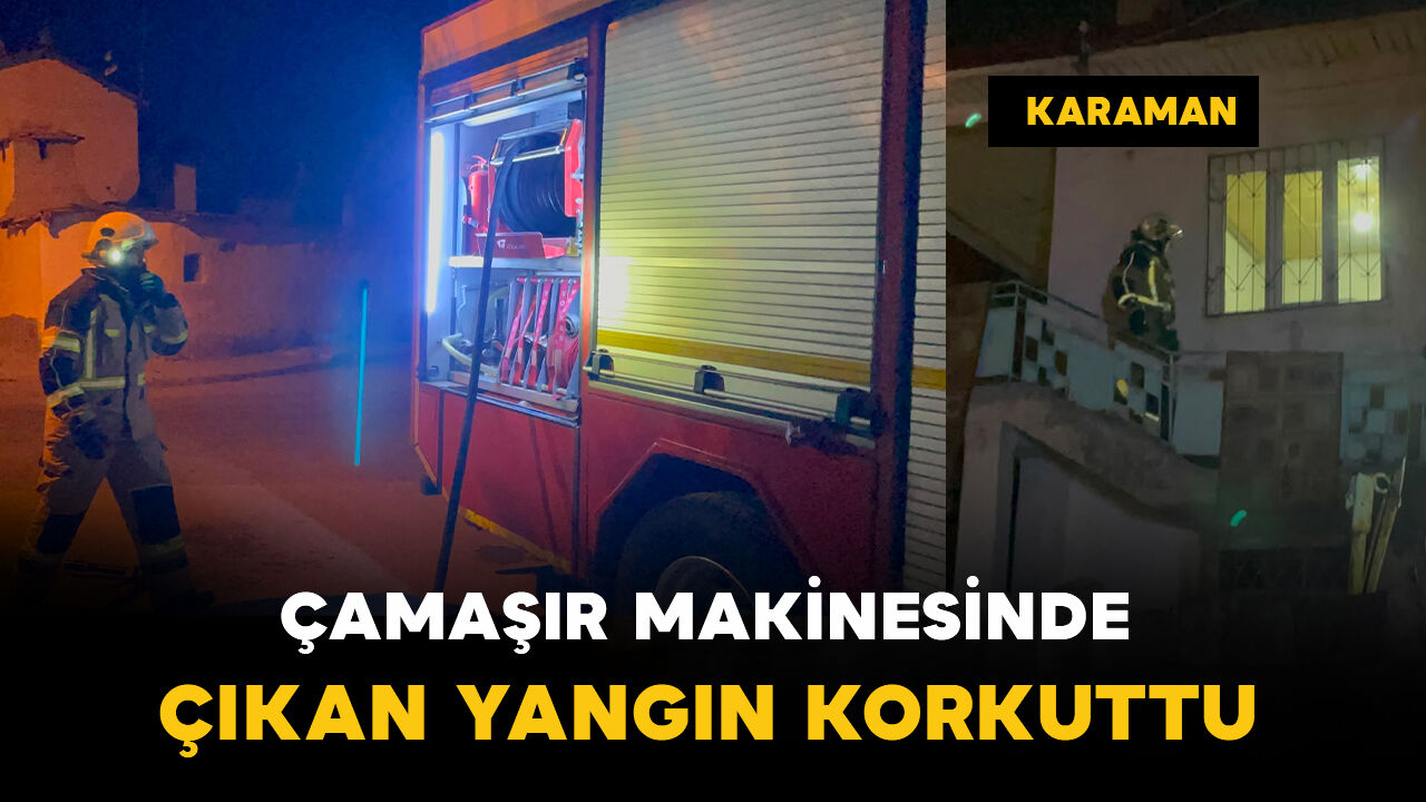Çamaşır makinesinde yangın çıktı: itfaiye söndürdü