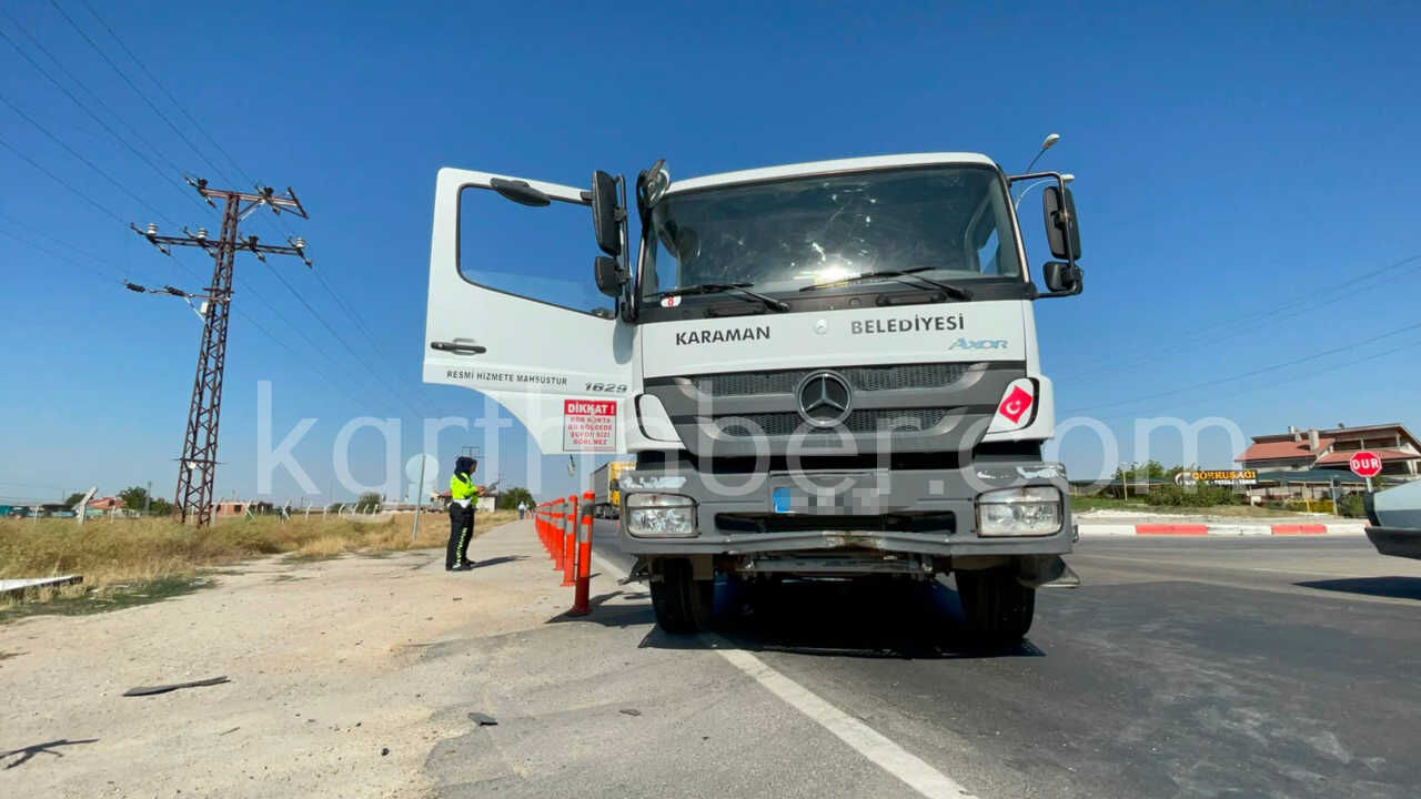 Cop Kamyonu Ile Carpisan Motosikletli Agir Yaralandi (16)