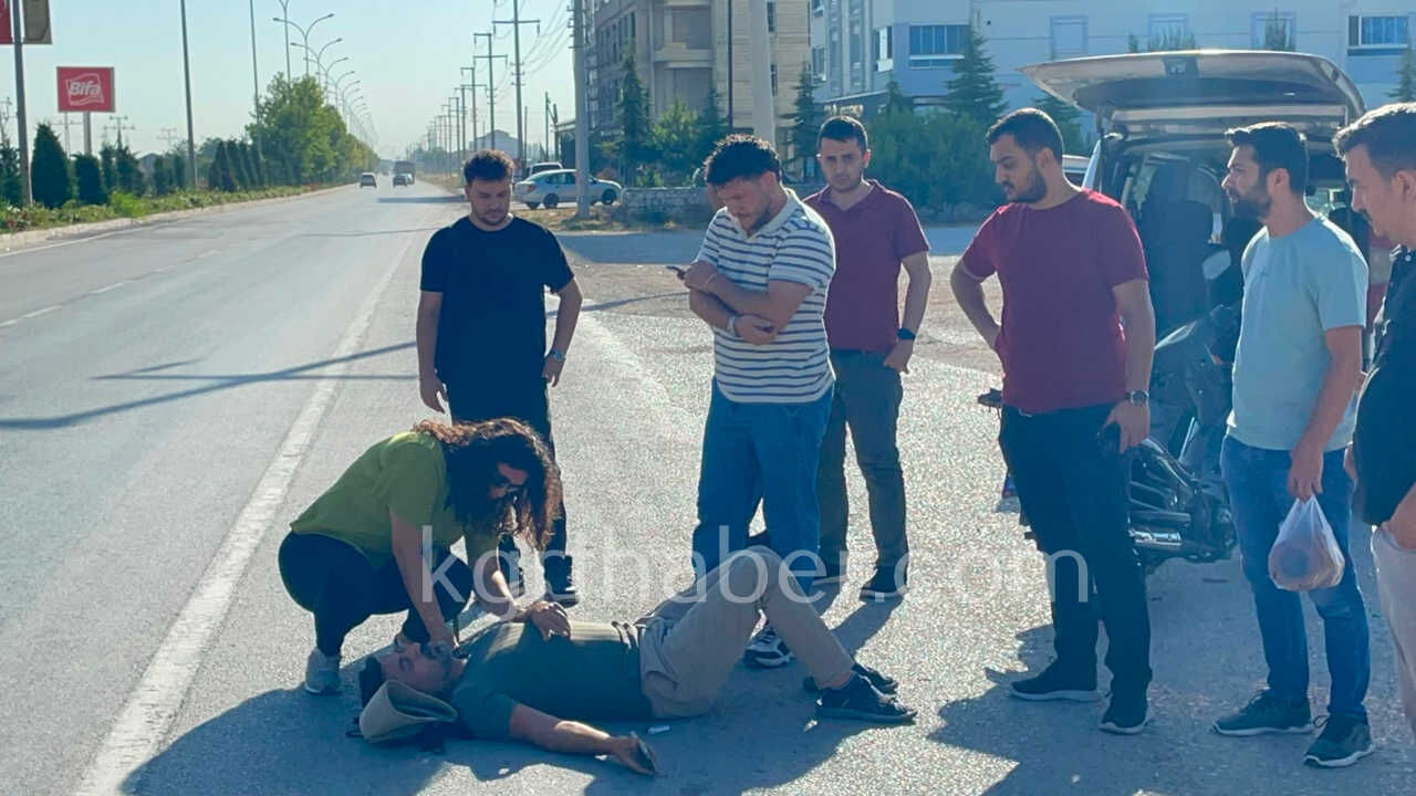 Karamanda Hafif Ticari Arac Ile Motosiklet Carpisti 1 Yarali1