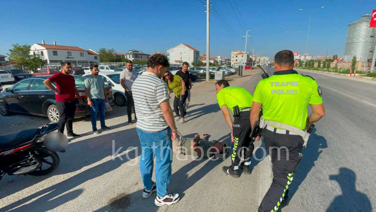 Karamanda Hafif Ticari Arac Ile Motosiklet Carpisti 1 Yarali5