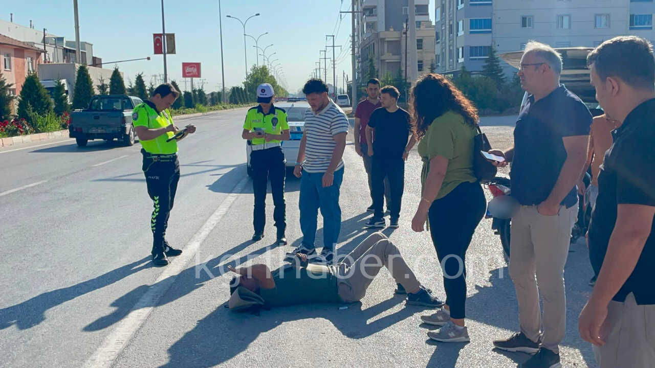 Karamanda Hafif Ticari Arac Ile Motosiklet Carpisti 1 Yarali6