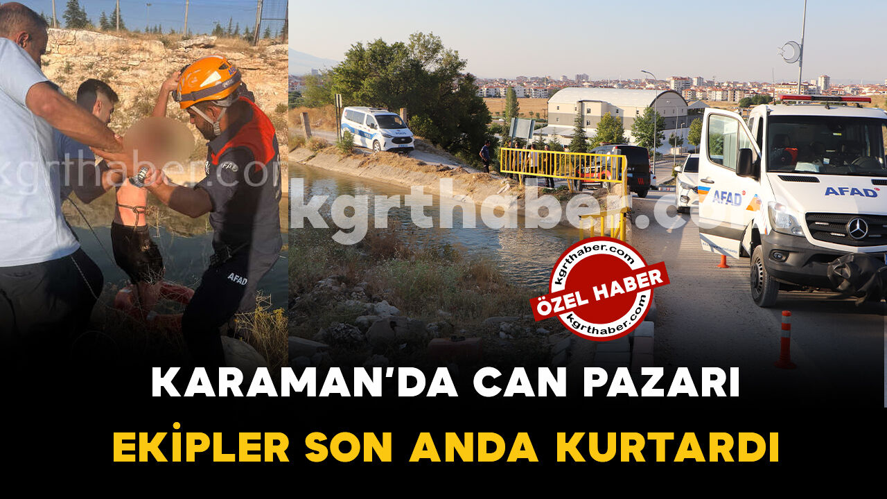 Karaman'da Sulama Kanalında Can Pazarı: Akıntıya Kapılan Çocukları İtfaiye ve AFAD Kurtardı