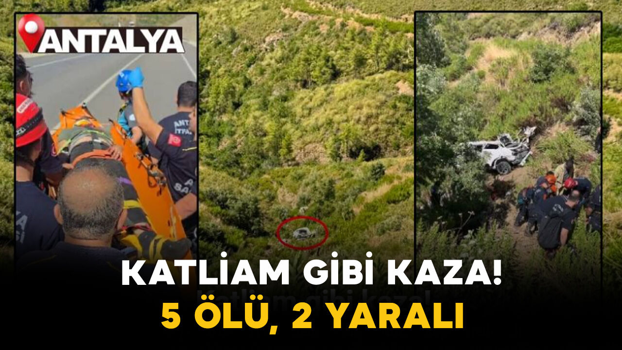 Katliam Gibi Kaza! Uçuruma Yuvarlanan Araçta 5 Ölü, 2 Yaralı