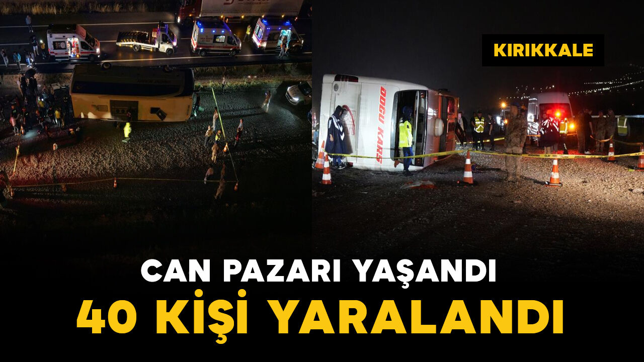 Otobüs devrildi: 40 yaralı
