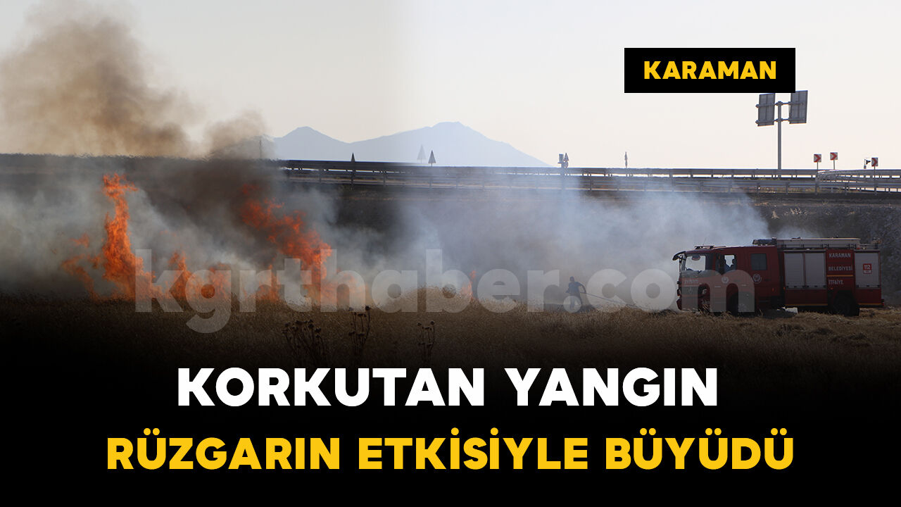Tarlada çıkan yangın rüzgarın etkisiyle büyüdü: İtfaiyeden hızlı müdahale