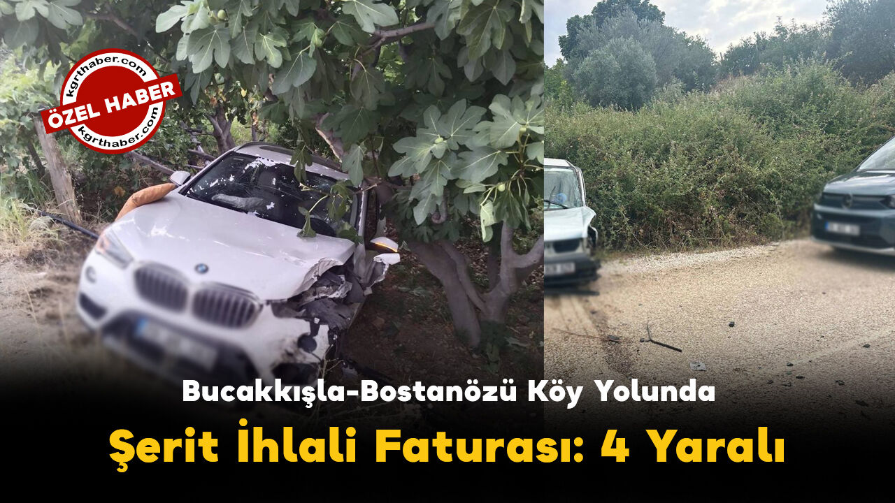 Bostanözü Köy Yolu'nda Şerit İhlali Faturası: 4 Yaralı