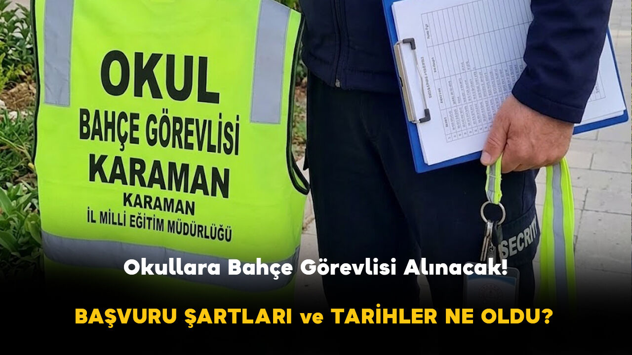 Karaman Okullarına 108 Bahçe Görevlisi Alınacak! İŞKUR TYP Başvuru Şartları