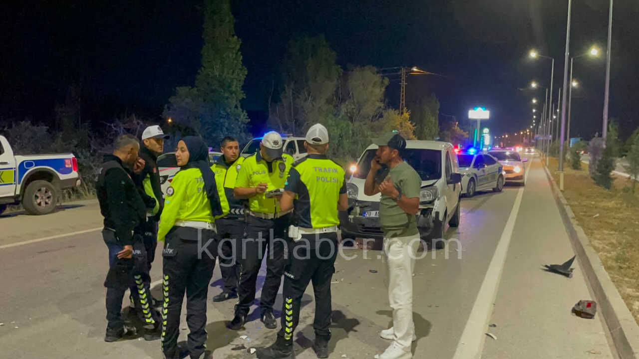 Karamanda 3 Aracli Zincirleme Kazada 2 Kisi Yaralandi7