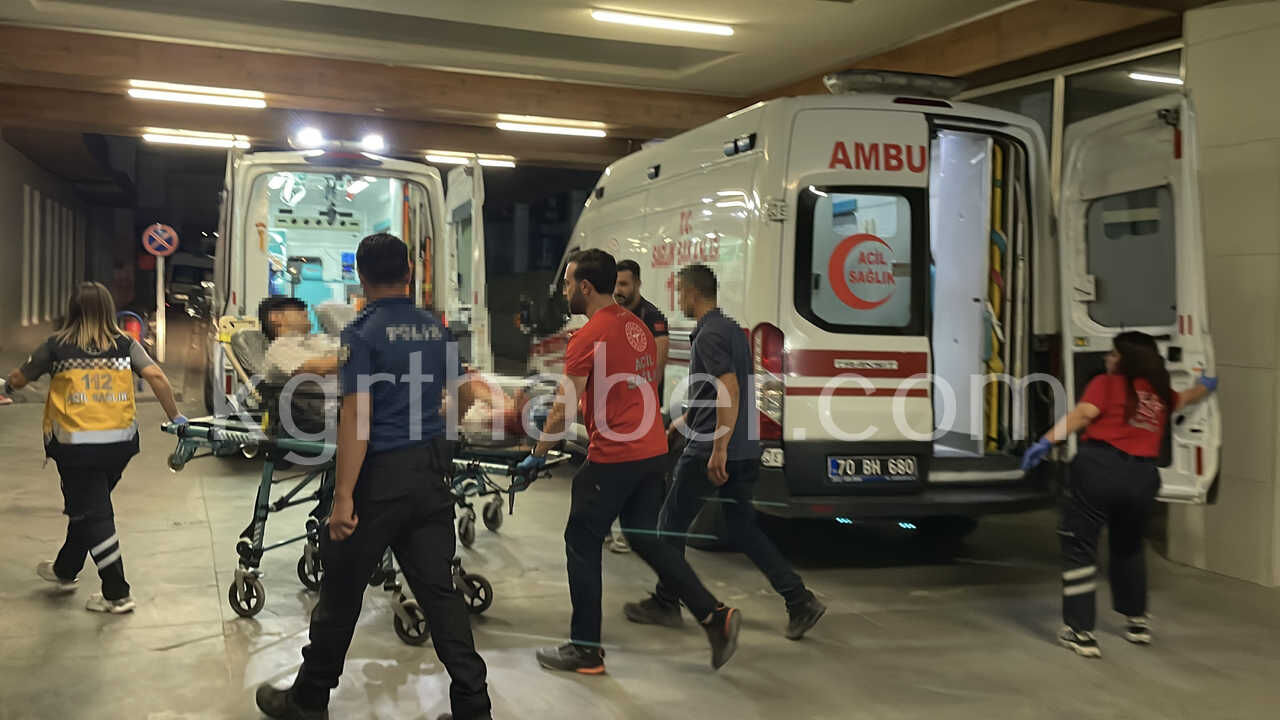 Karamanda Silahli Kavga 1 Kisi Bacagindan Vurularak Yaralandi7