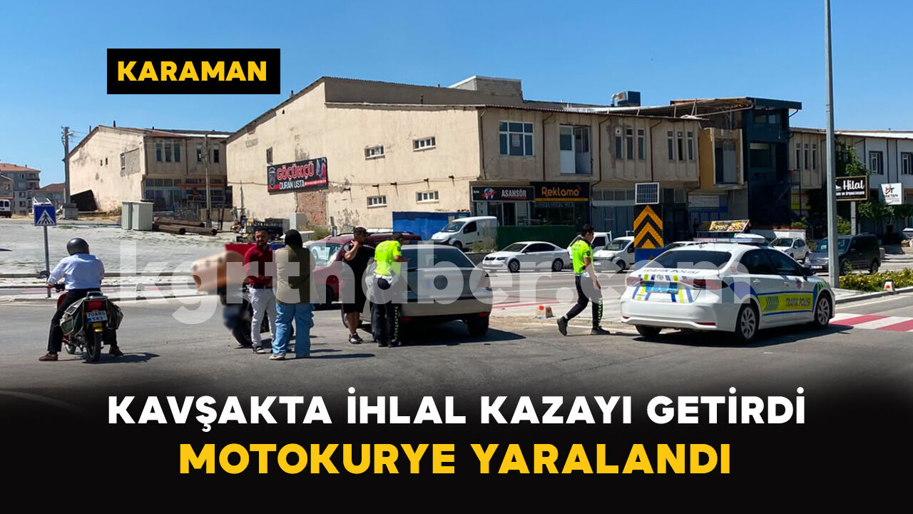 Kavşakta İhlal Kazayı Getirdi: Motokurye Yaralandı
