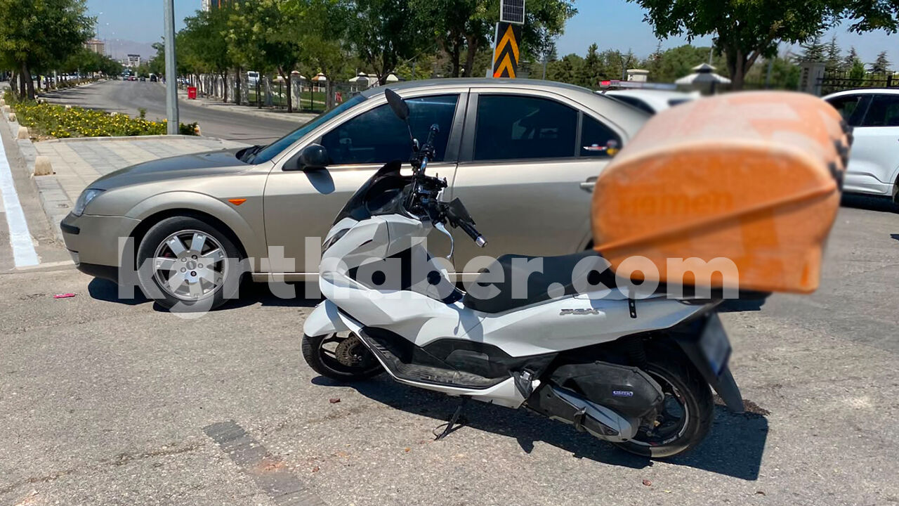 Kavsakta Ihlal Kazayi Getirdi Motokurye Yaralandi1