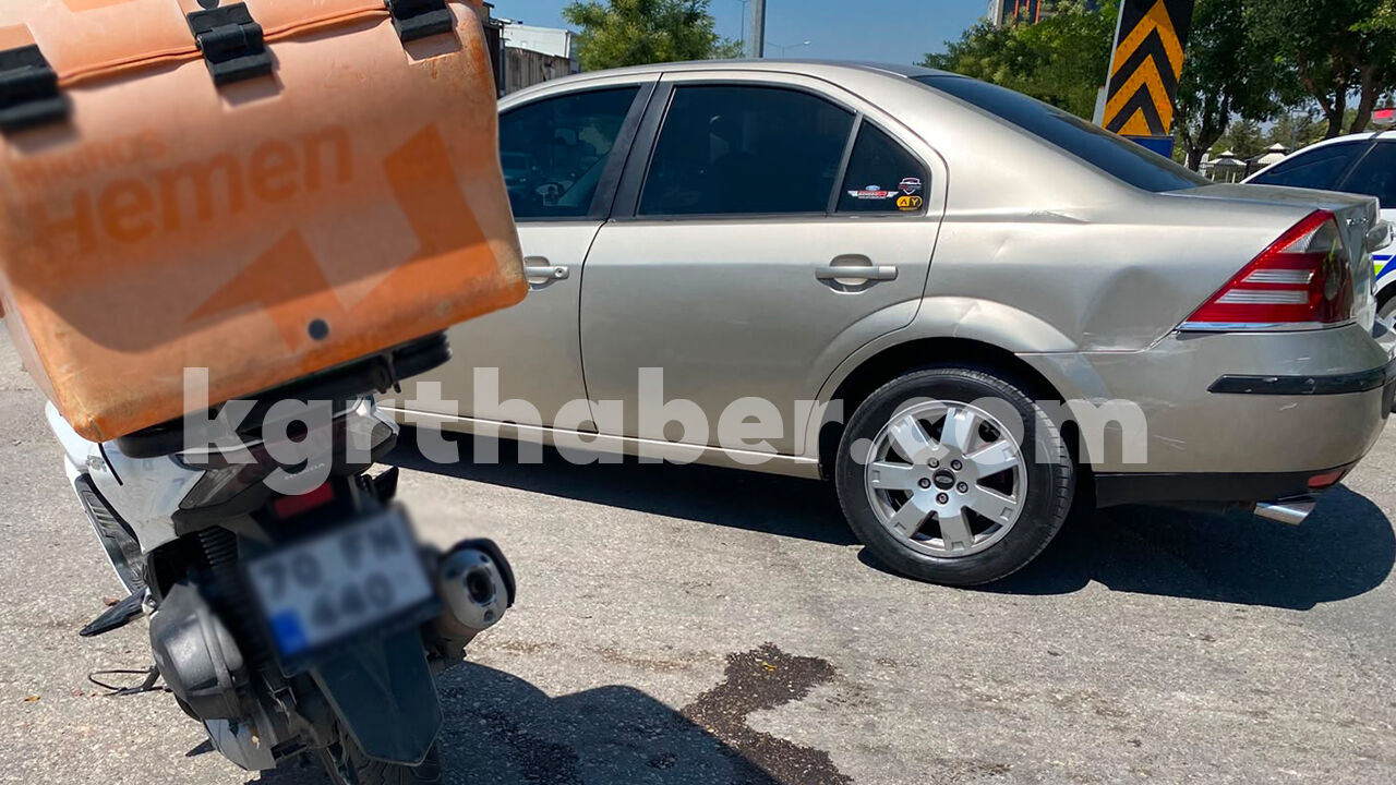 Kavsakta Ihlal Kazayi Getirdi Motokurye Yaralandi2