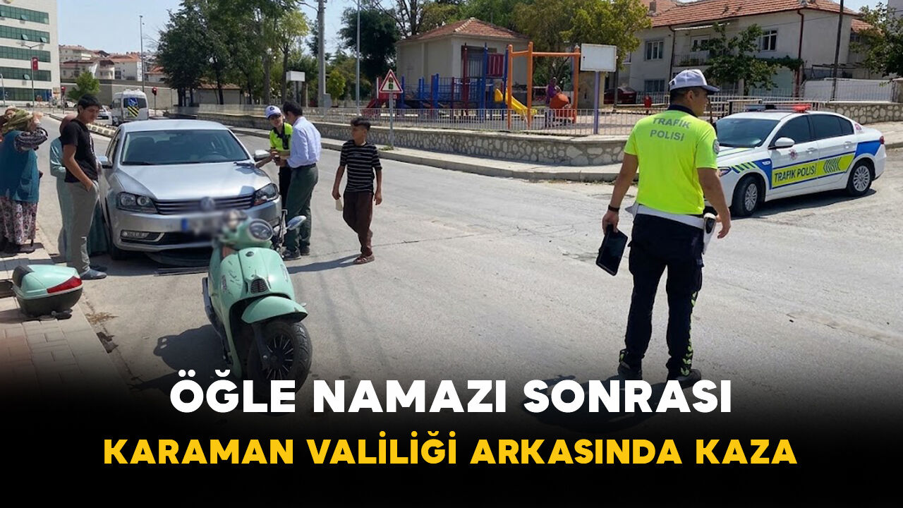 Öğle Namazı Sonrası Karaman Valiliği Arkasında Kaza