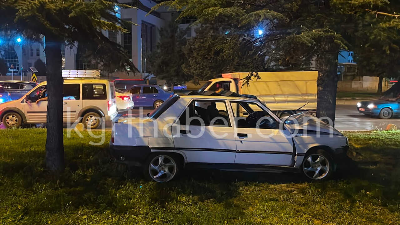 Viraji Alamayan Otomobil Agaca Carparak Durabildi 1 Yarali2