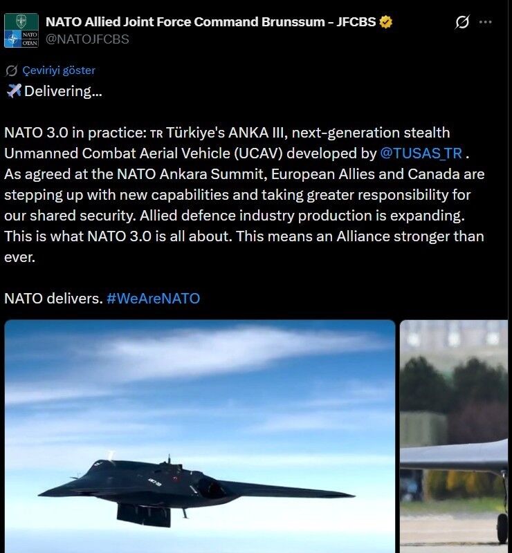 Anka Iii Icin Dikkat Ceken Nato Paylasimi (2)