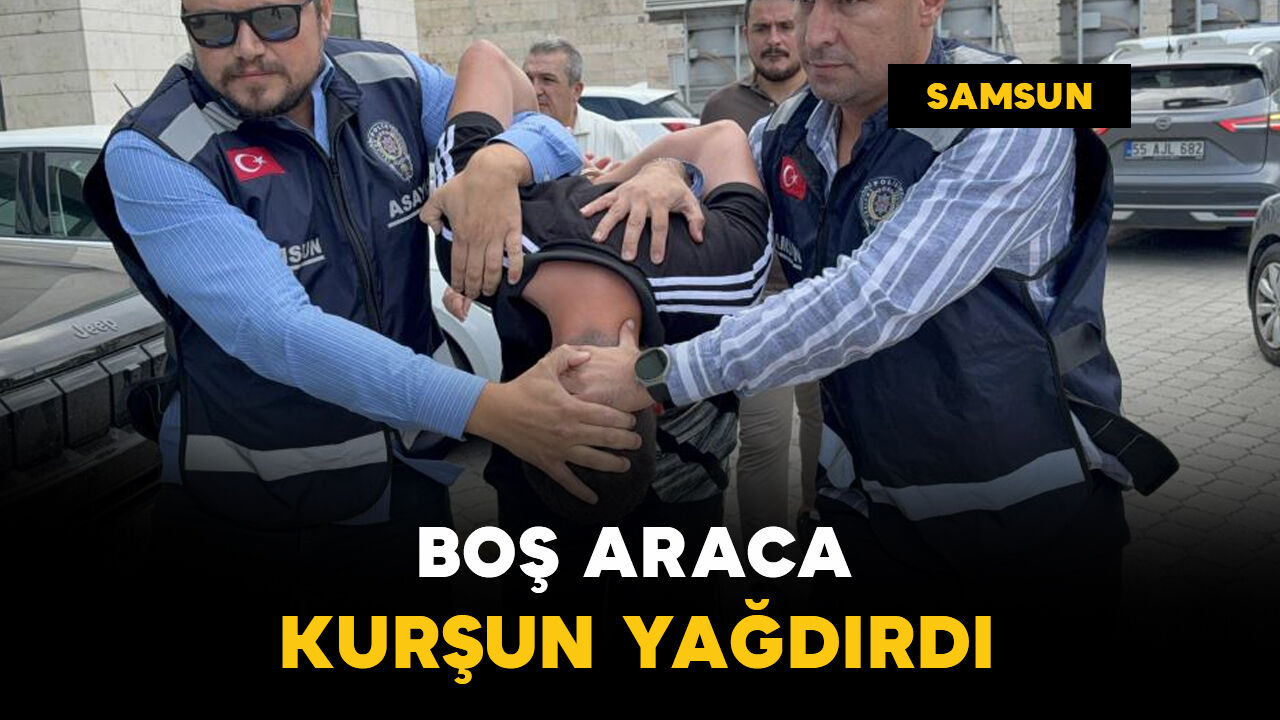 Boş araca kurşun yağdırdı