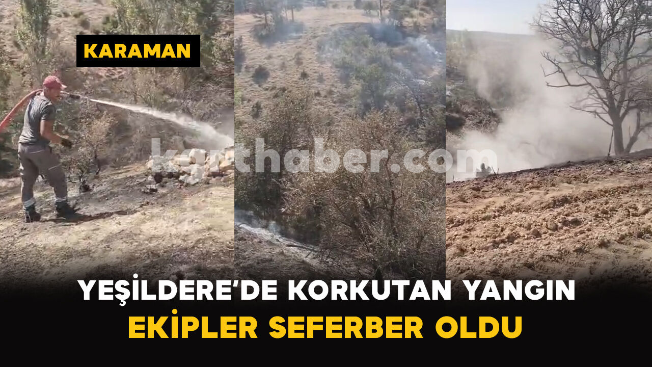 Karaman Yeşildere’de Korkutan Orman Yangını